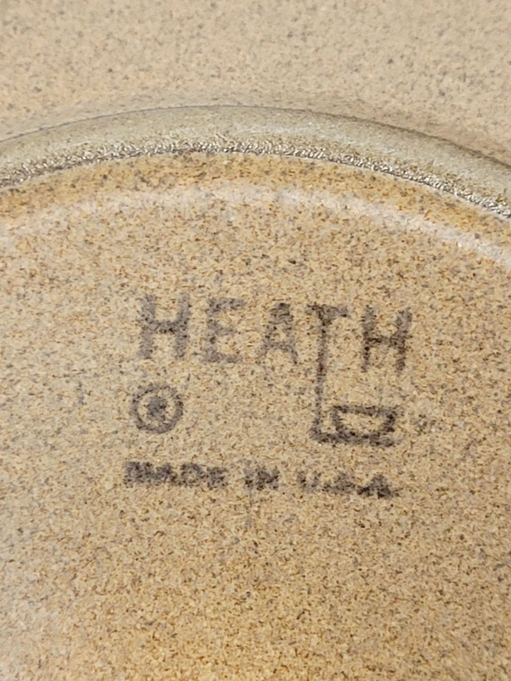 Vtg 70s~Heath Ceramics Sandalwood Coupe Line Saucer~6